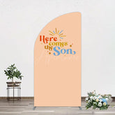 Aperturee - Aperturee Sweet Here Comes The Sun Baby Shower Half Moon Arch Backdrop